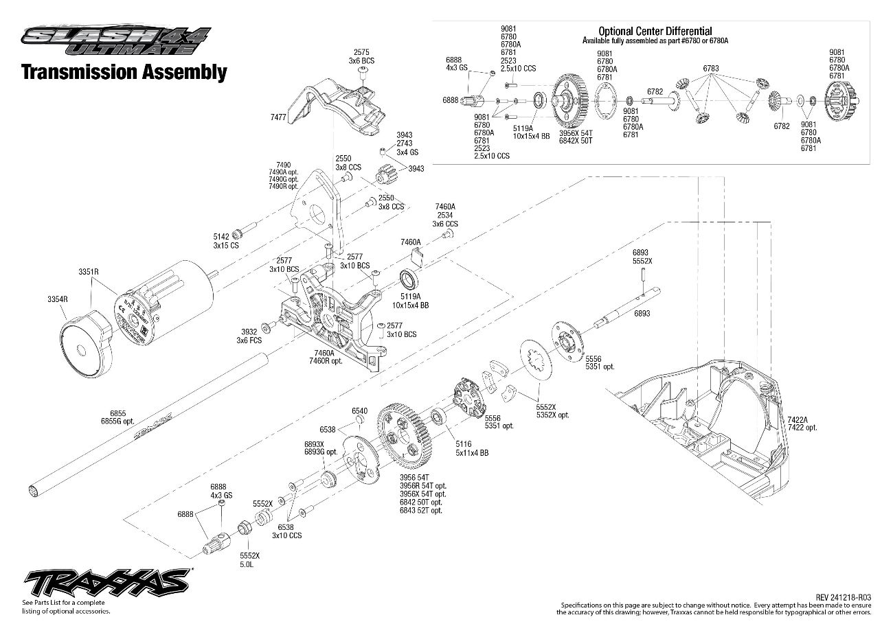Slash 4X4 Ultimate (68277-4) Transmission